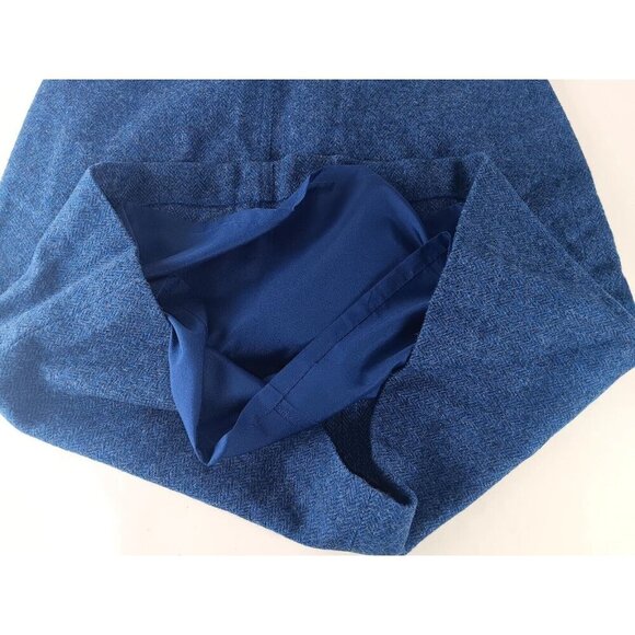 Talbots Skirt Womens Size 10 Pencil Straight Wool Blend Career Classic Zip Blue - Picture 5 of 6